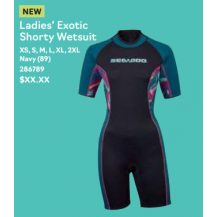 Ladies’ Exotic Shorty Wetsuit